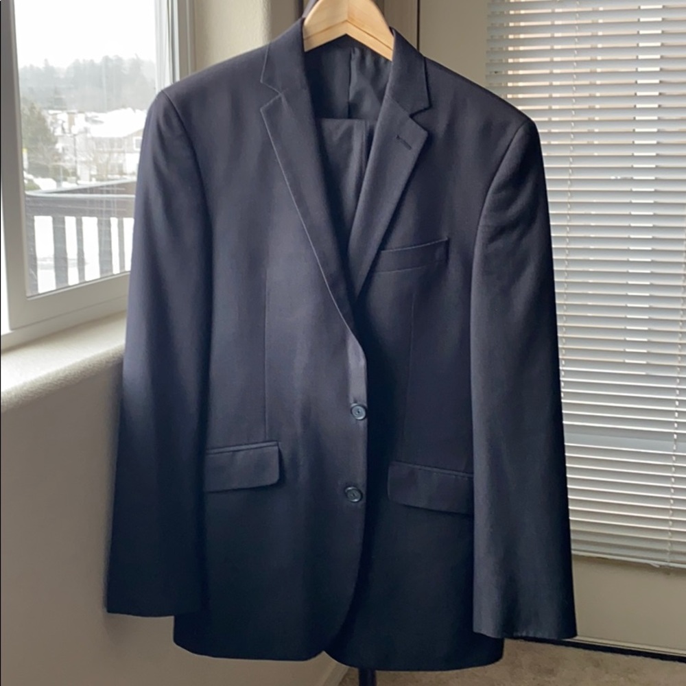 Dark Grey Polyester Suit